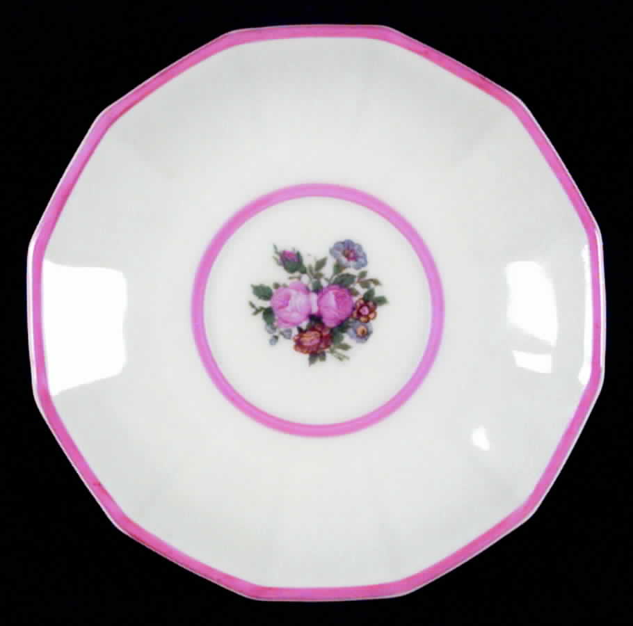 Lorraine (Pink Trim) Saucer by Black Knight-1