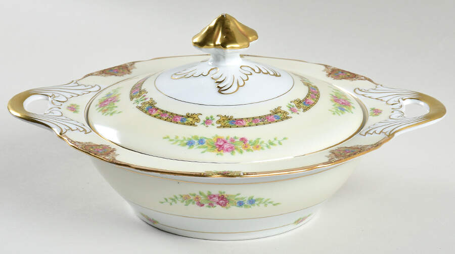 Marcia Brown Round Covered Vegetable by Black Knight-1