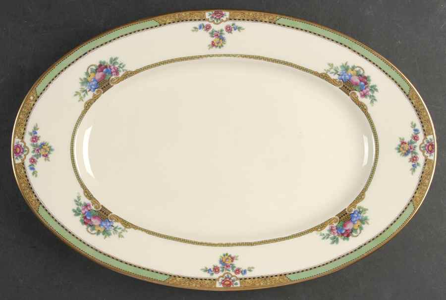 Maytime 14" Oval Serving Platter by Black Knight-1