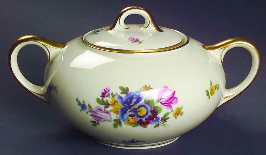 Meissen Sugar Bowl & Lid by Black Knight-1