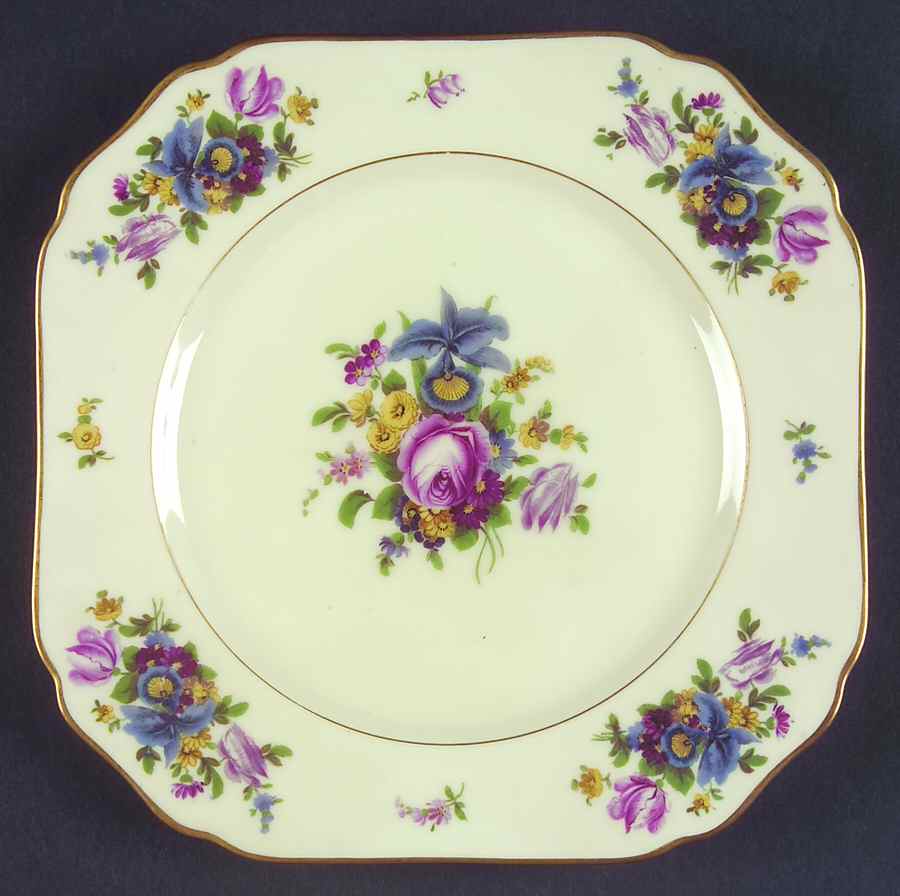 Meissen Square Salad Plate by Black Knight-1