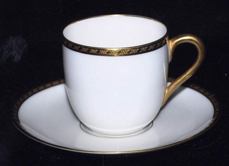 Mignon Flat Demitasse Cup & Saucer Set by Black Knight-1