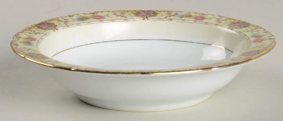 Patricia Brown Rim Fruit/Dessert (Sauce) Bowl by Black Knight-1