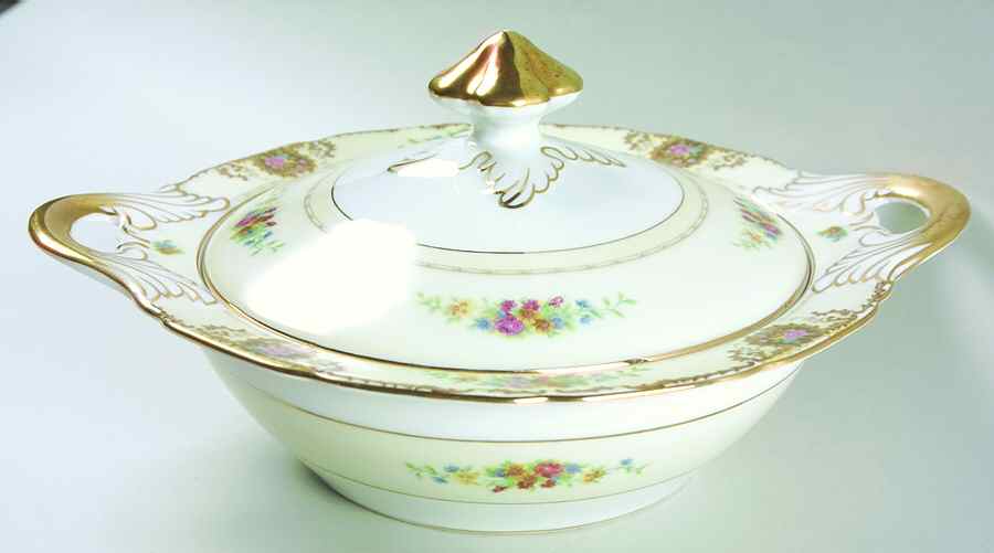 Patricia Brown Round Covered Vegetable by Black Knight-1