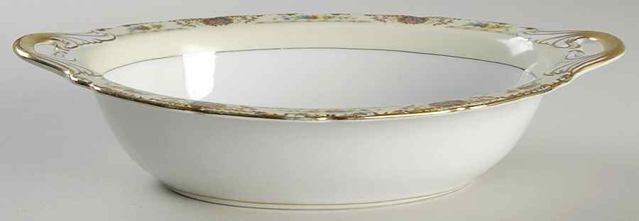 Patricia Brown 11" Oval Vegetable Bowl by Black Knight-1