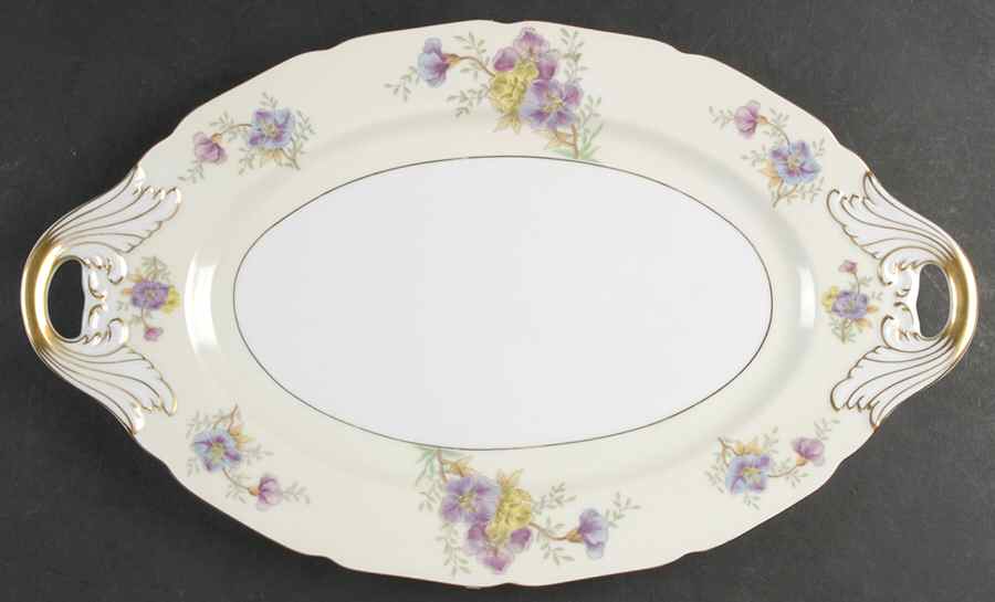 Rambler Rose 16" Oval Serving Platter by Black Knight-1