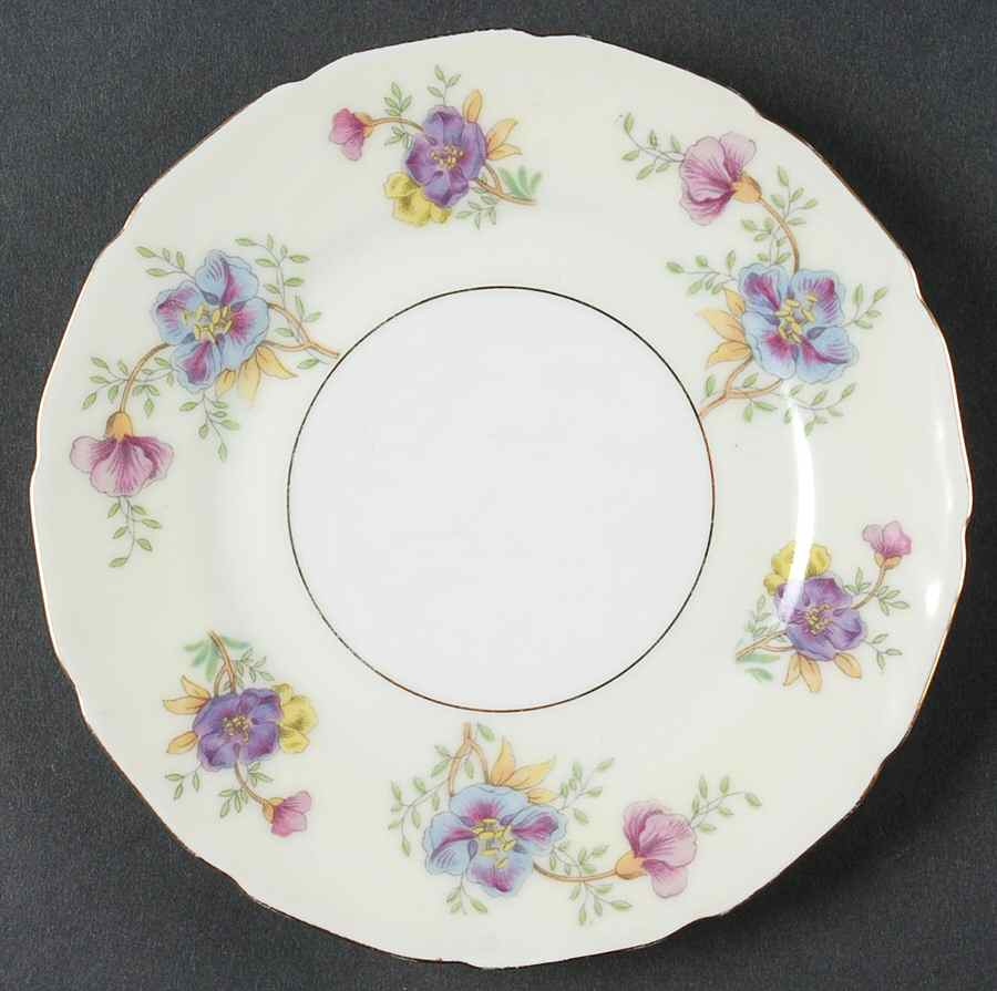 Rambler Rose Bread & Butter Plate by Black Knight-1