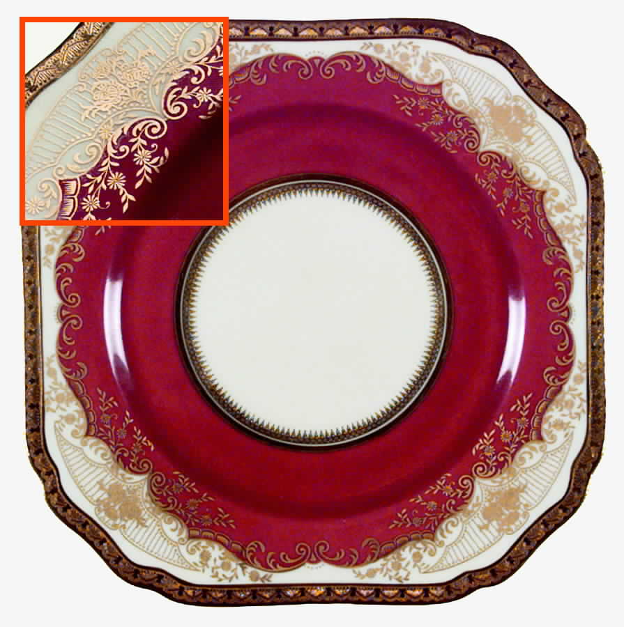 Regina Burgundy Square Salad Plate by Black Knight-1