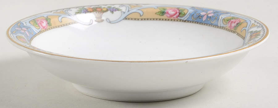 Rosari (Smooth, Fruit Basket, Blue) Rim Fruit/Dessert (Sauce) Bowl by Black Knight-1