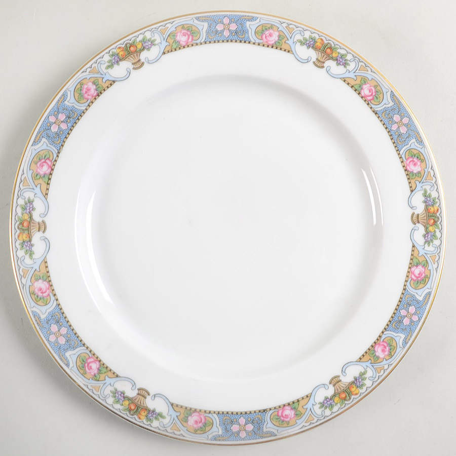 Rosari (Smooth, Fruit Basket, Blue) Luncheon Plate by Black Knight-1