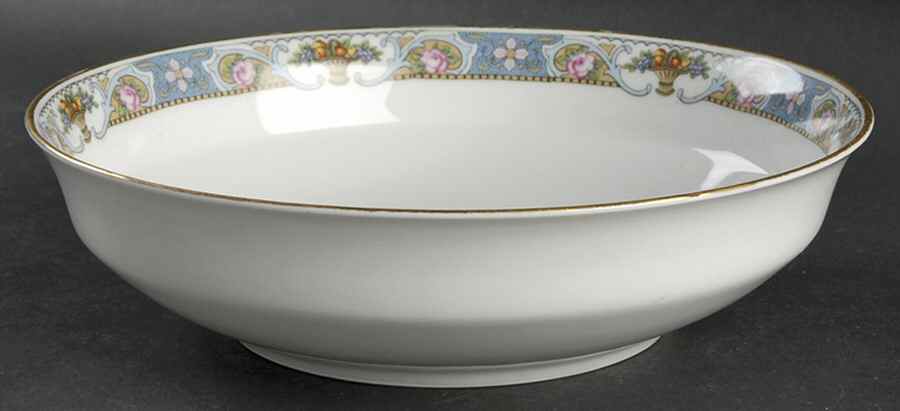 Rosari (Smooth, Fruit Basket, Blue) 9" Round Vegetable Bowl by Black Knight-1