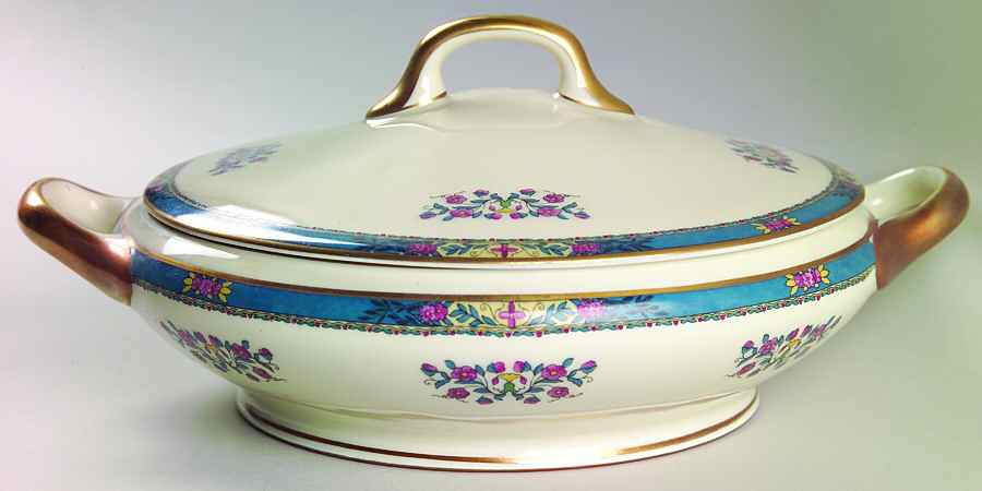 Tangiers Round Covered Vegetable by Black Knight-1