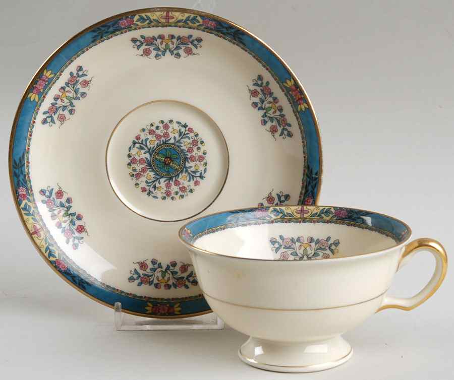 Tangiers Footed Cup & Saucer Set by Black Knight-1