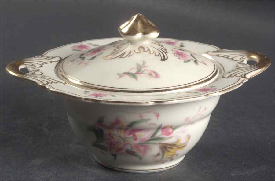 Tiger Lily Sugar Bowl & Lid by Black Knight-1