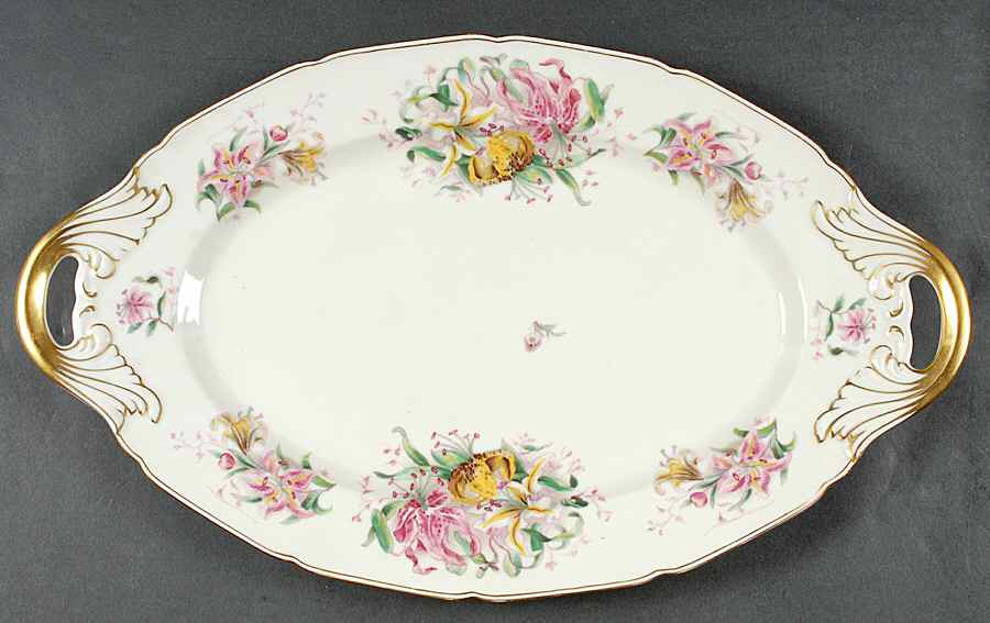 Tiger Lily 18" Oval Serving Platter by Black Knight-1