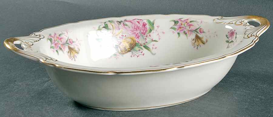 Tiger Lily 11" Oval Vegetable Bowl by Black Knight-1