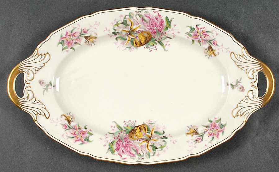 Tiger Lily 14" Oval Serving Platter by Black Knight-1