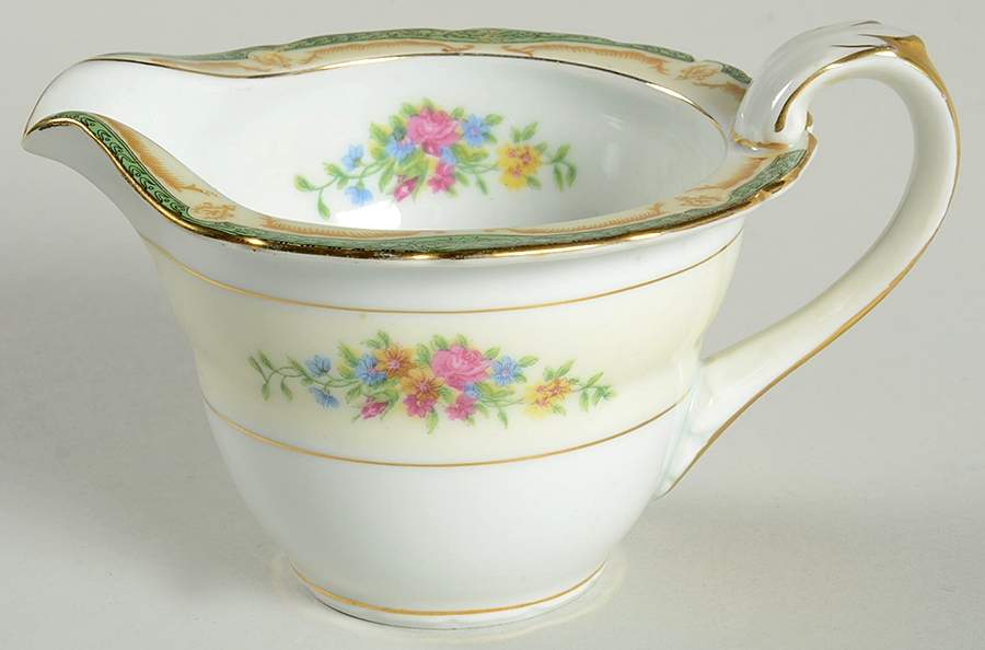 Tosca Green and White Creamer by Black Knight-1