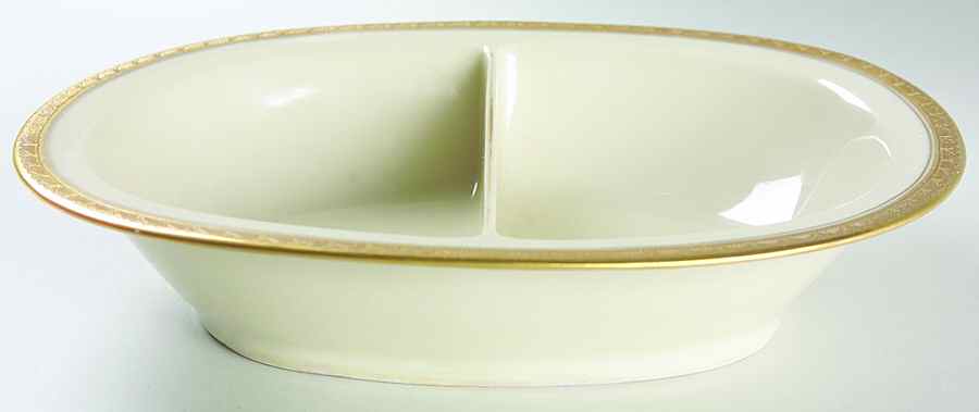 Trianon 9" Oval Divided Vegetable Bowl by Black Knight-1