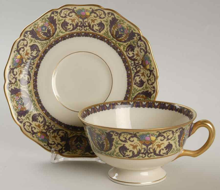 Westchester Footed Cup & Saucer Set by Black Knight-1