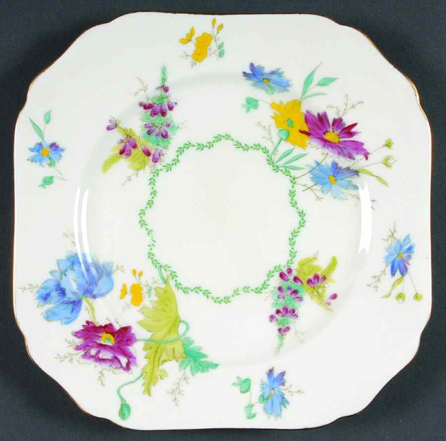 Wild Rose Square Salad Plate by Black Knight-1