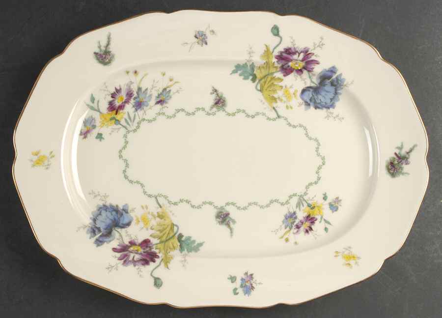 Wild Rose 16" Oval Serving Platter by Black Knight-1