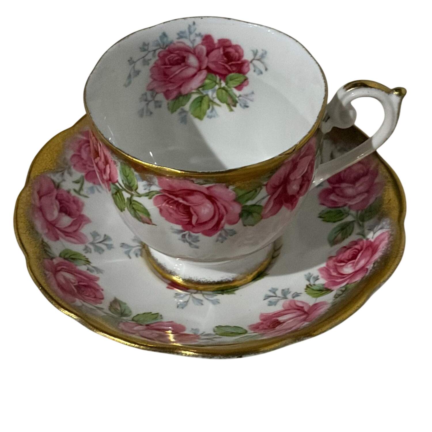 Lady Alexander Rose Footed Cup & Saucer Set by Bell China-1