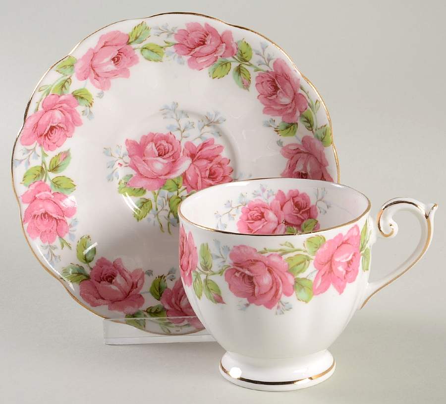 Lady Alexander Rose Footed Cup & Saucer Set by Bell China-1