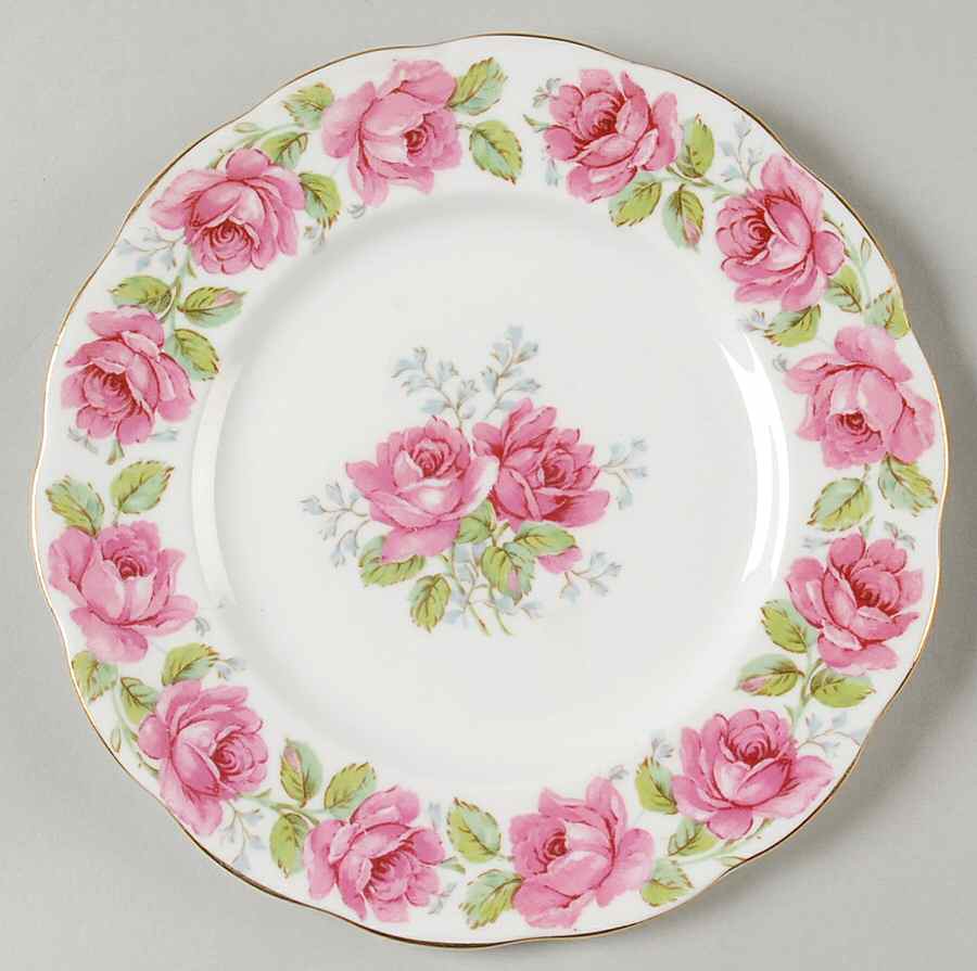 Lady Alexander Rose Dessert/Pie Plate by Bell China-1