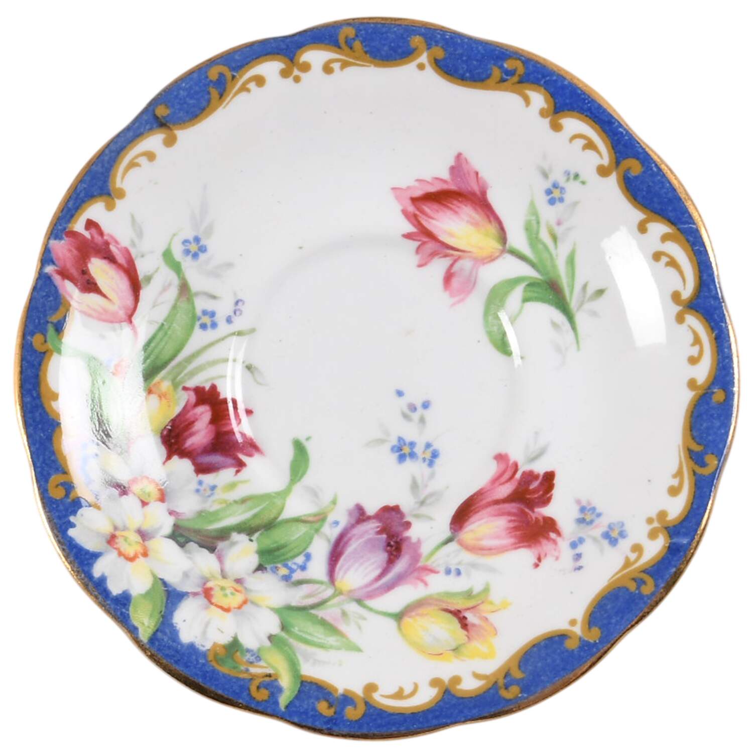 Narcissus (Blue) Saucer for Demitasse Cup by Bell China-1