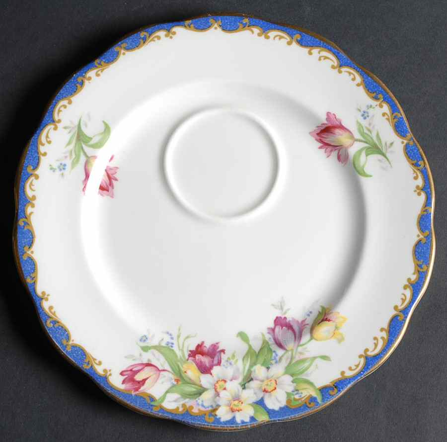 Narcissus (Blue) Snack Plate by Bell China-1
