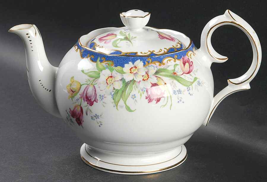 Narcissus (Blue) Teapot & Lid by Bell China-1