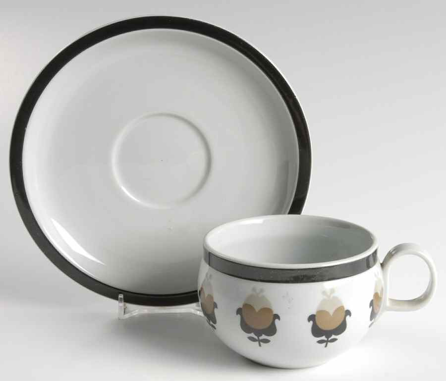 Allspice Flat Cup & Saucer Set by Block-1