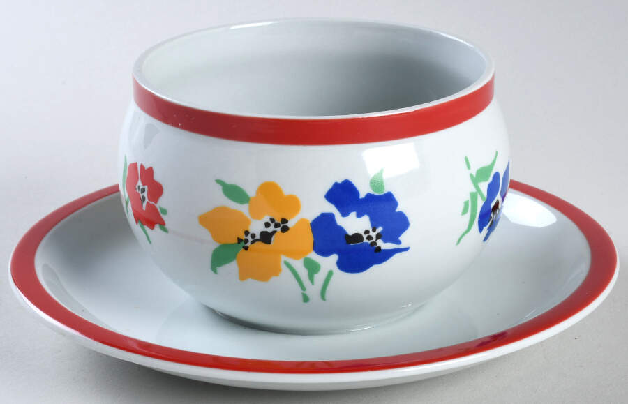 Anemone Gravy Boat with Attached Underplate by Block-1