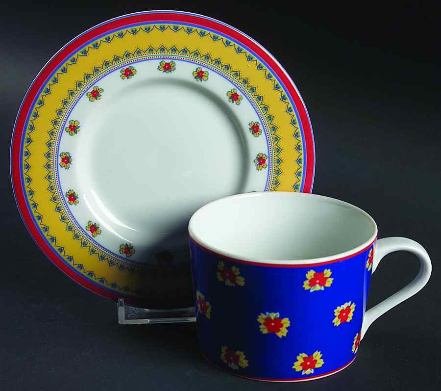 Arles Flat Cup & Saucer Set by Block-1