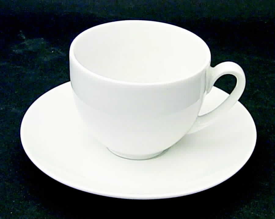 Athens White Flat Demitasse Cup & Saucer Set by Block-1