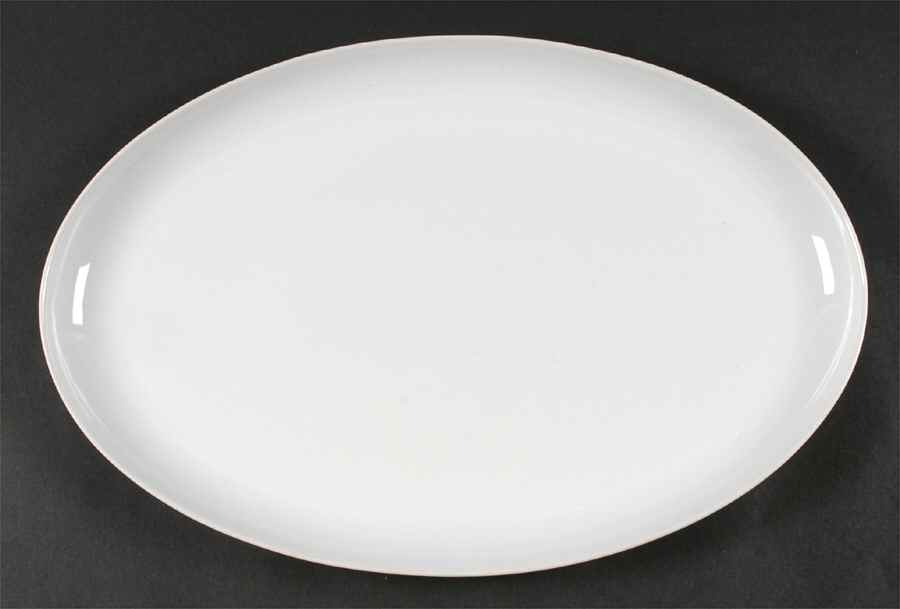 Athens White 15" Oval Serving Platter by Block-1