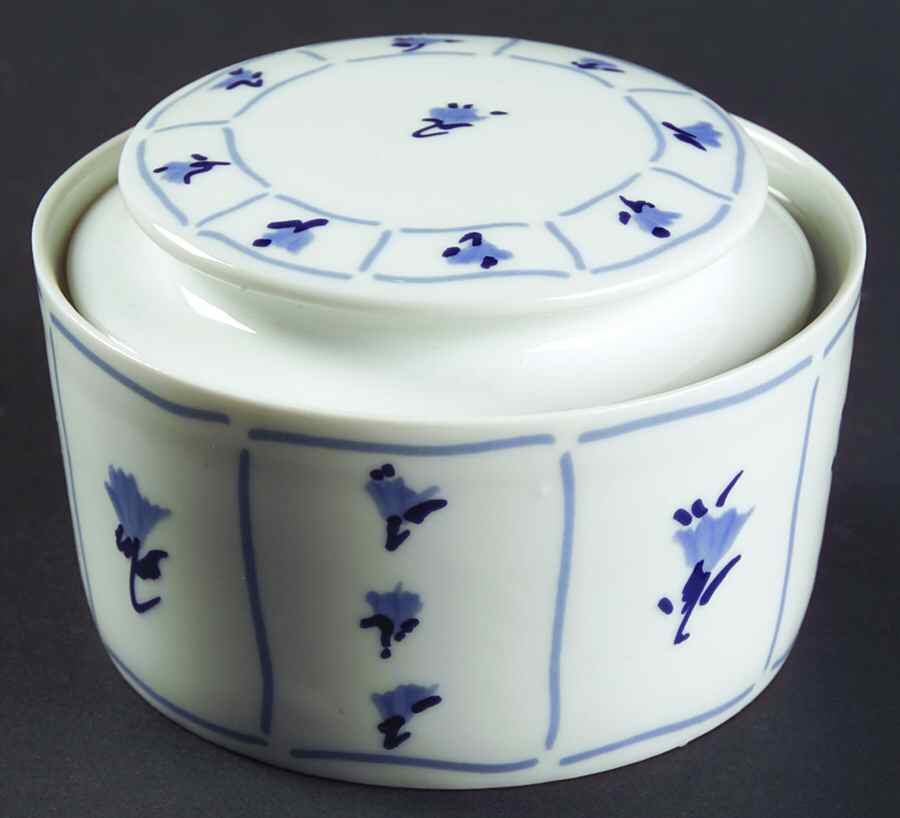 Blue Fields Sugar Bowl & Lid by Block-1