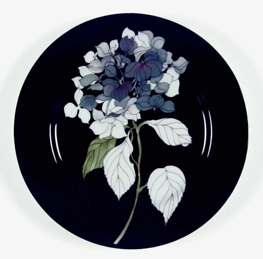 Blue Hydrangea Salad/Dessert Plate by Block-1