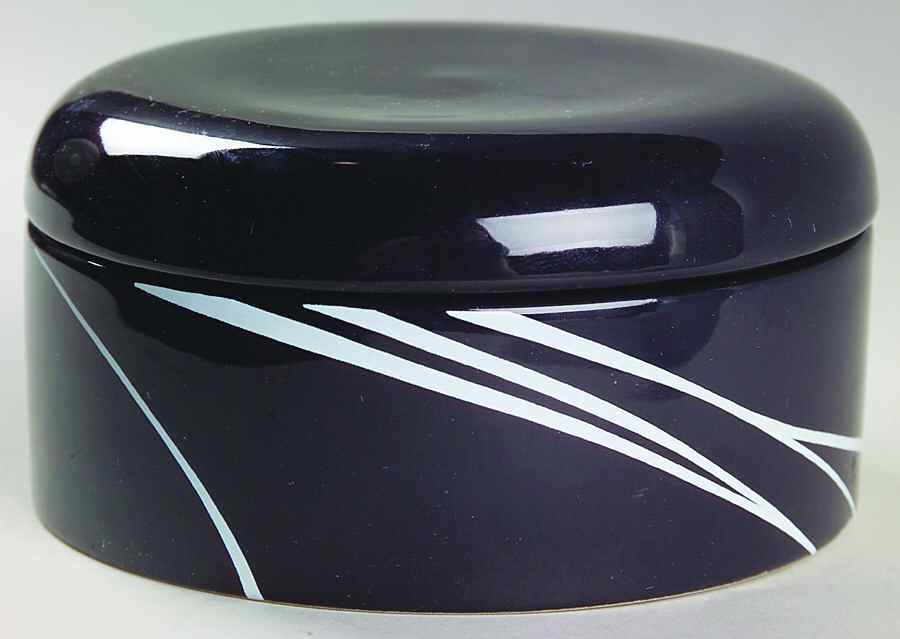 Black Pearl Round Box & Lid by Block-1