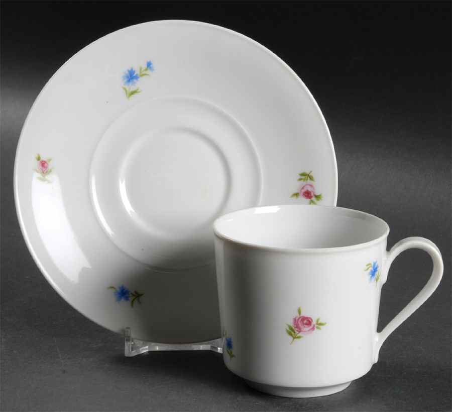 Chateau Fleuri Flat Cup & Saucer Set by Block-1