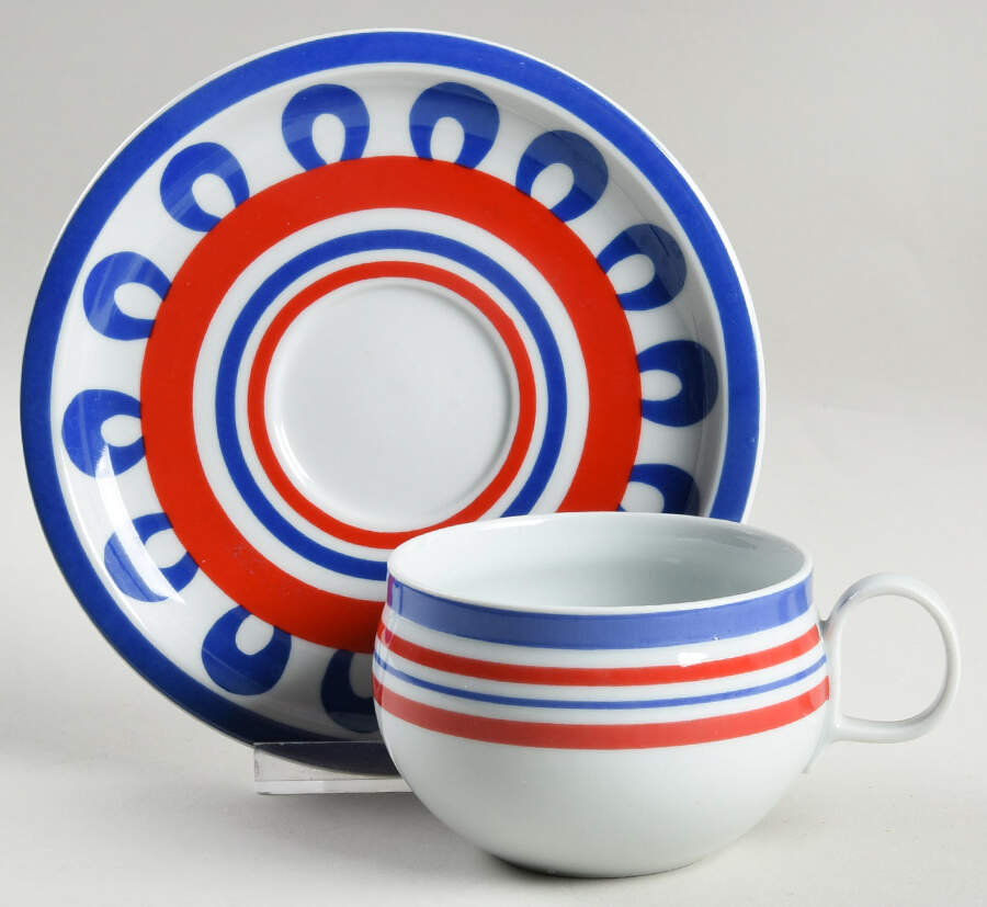 Chili Flat Cup & Saucer Set by Block-1