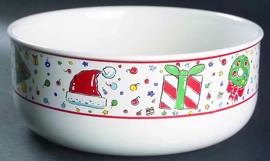 Christmas Party 9" Round Vegetable Bowl by Block-1