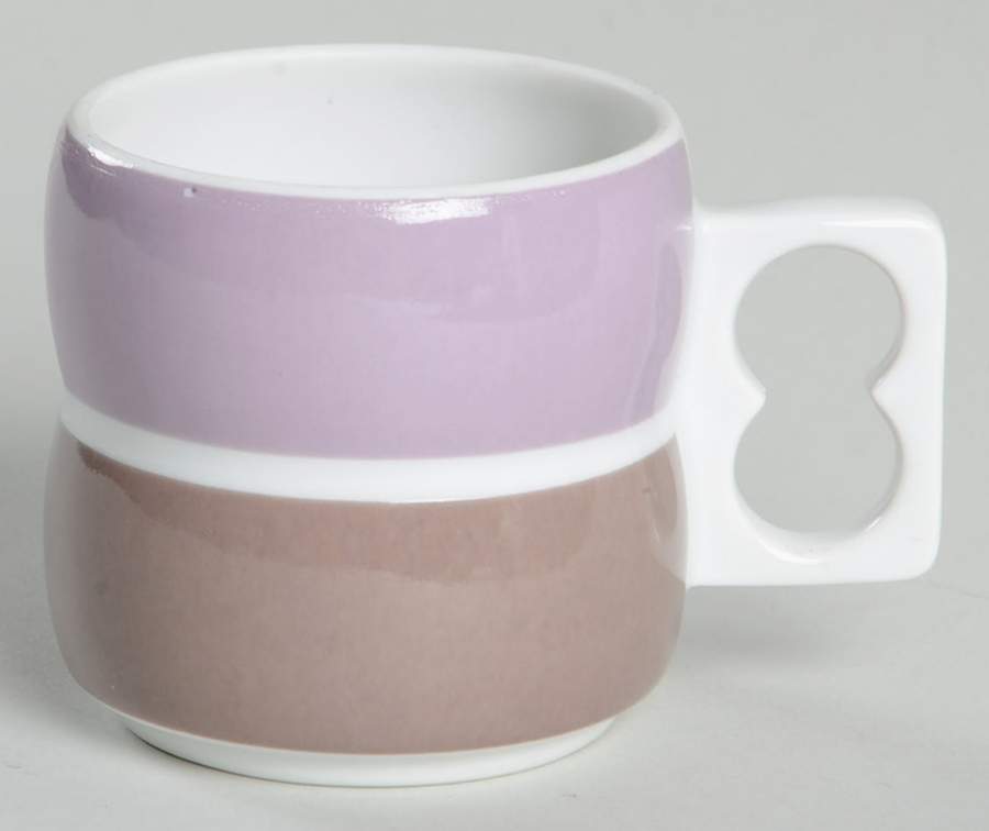 Chromatics Beige Black Flat Demitasse Cup by Block-1