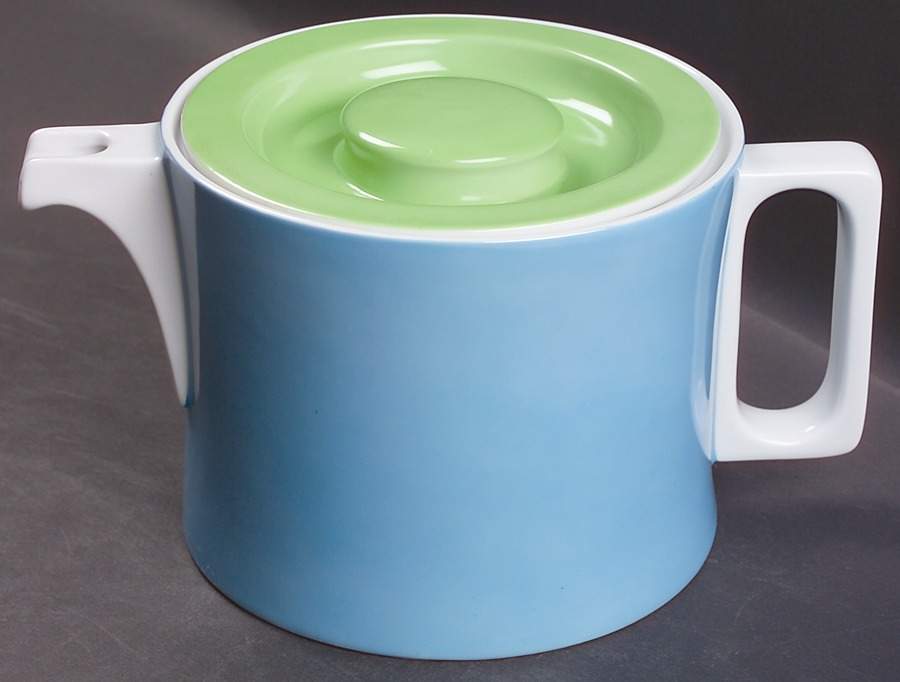 Chromatics Blue Green Coffee Pot & Lid by Block-1