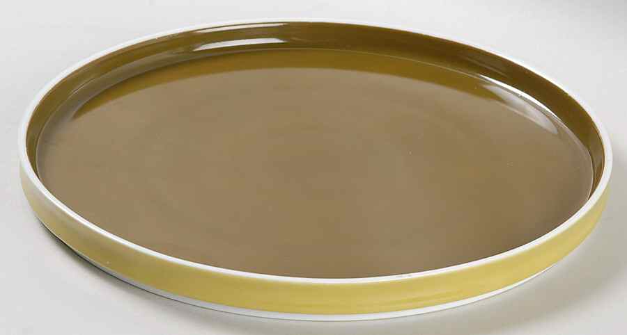 Chromatics Gold Brown Dinner Plate by Block-1