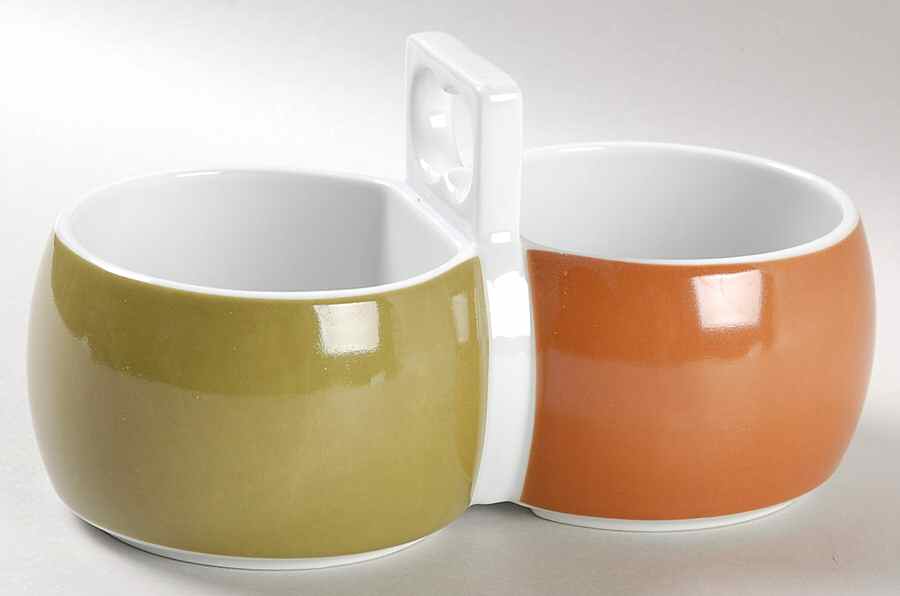 Chromatics Gold Brown Divided Open Sauce Boat by Block-1