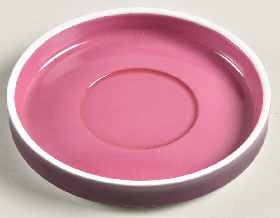 Chromatics Red Lavender Saucer for Flat Demitasse Cup by Block-1