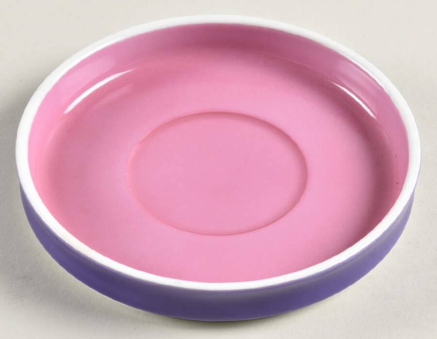 Chromatics Red Lavender Saucer for Flat Demitasse Cup by Block-1