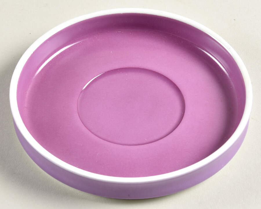 Chromatics Red Lavender Saucer for Flat Demitasse Cup by Block-1